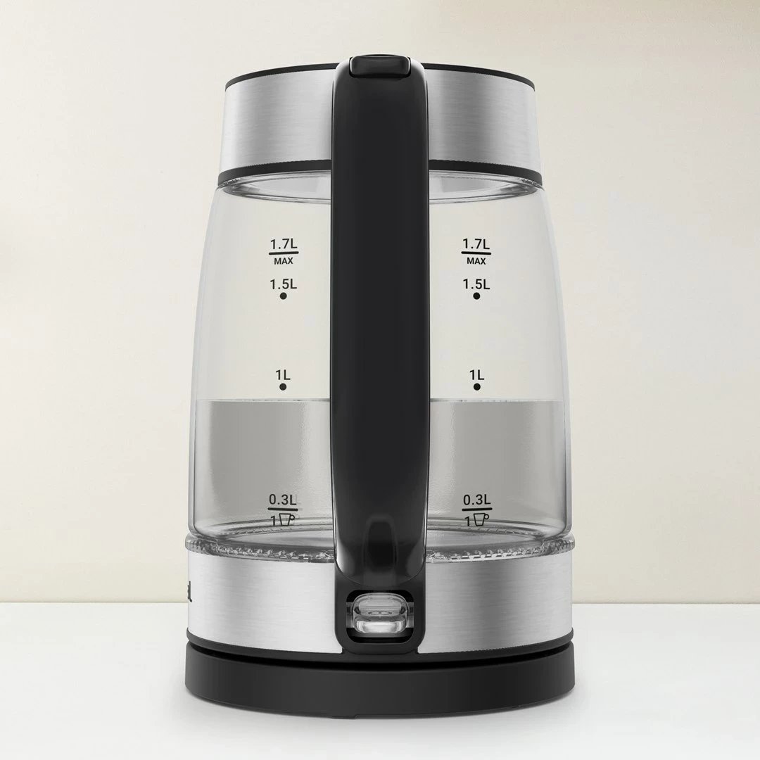 Ibrik elektrik Tefal KI605830, 1.7L, 2200W, xham, argjendtë/zi