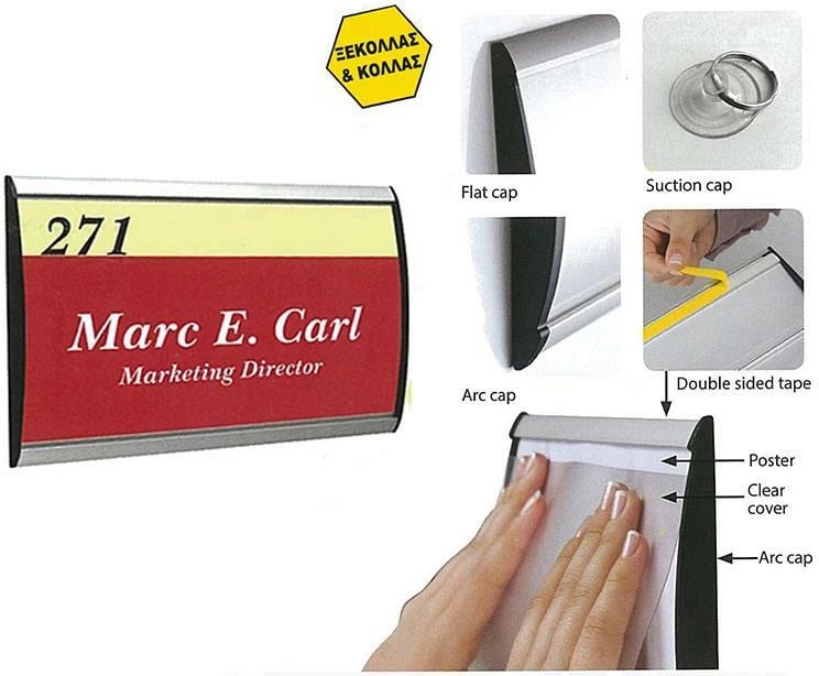 Sistem vendosjeje shenjash M&T 148x300mm, alumini
