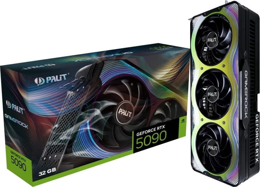 Kartelë grafike Palit GeForce RTX 5090 GameRock, 32 GB GDDR7, 512-bit