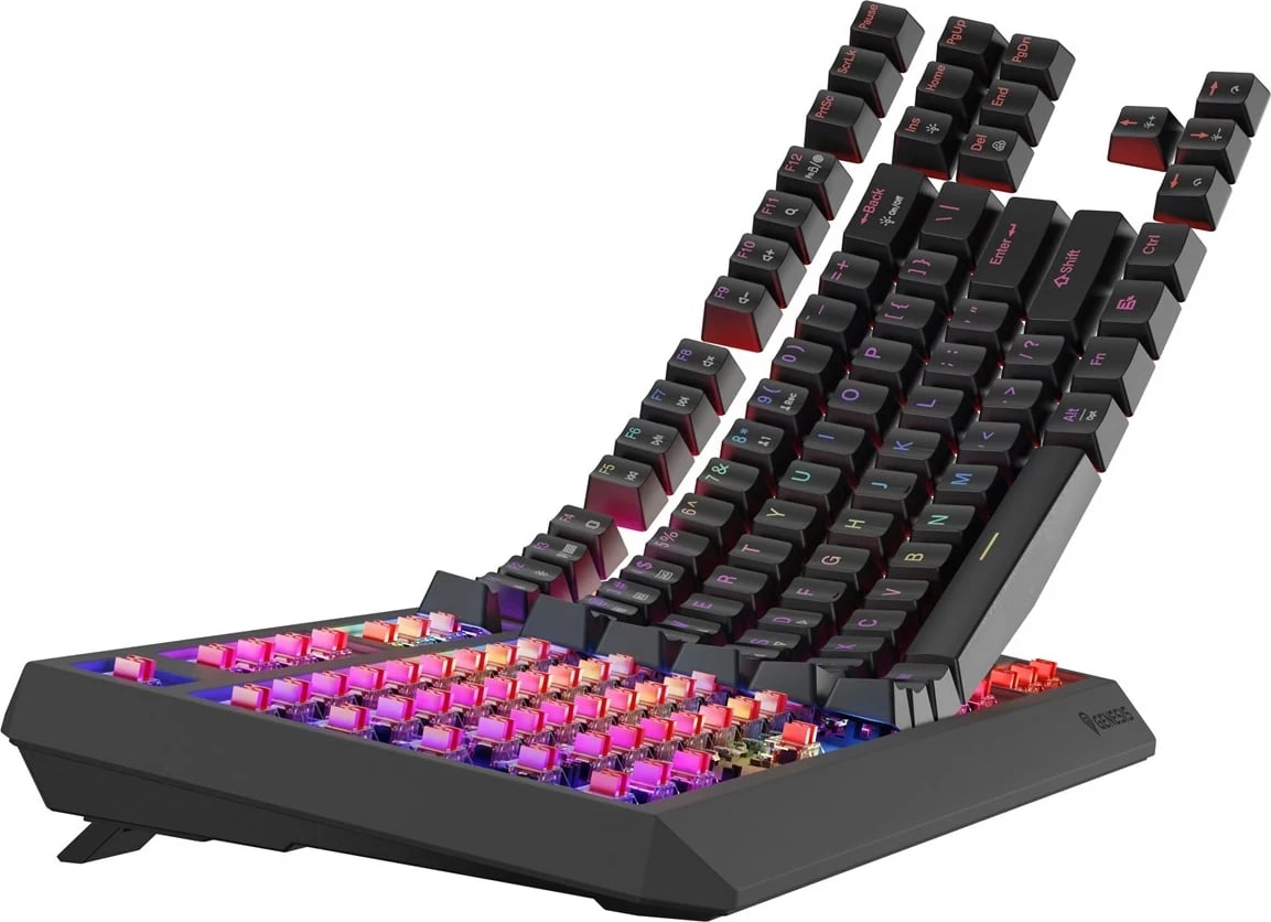 Tastierë mekanike GENESIS Thor 230 TKL, RGB, Wireless & USB Type-C, Gri Tastierë mekanike GENESIS Thor 230 TKL, RGB, Wireless & USB Type-C, Gri