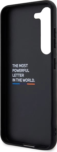 Mbështjellës BMW Leather Carbon për Samsung Galaxy S23+, i zi