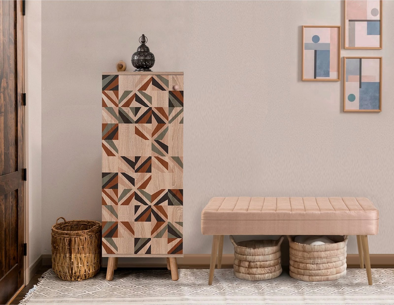 Set mobiljesh për korridor Skye Decor, ngjyrë sonomo-stone, 914-0900