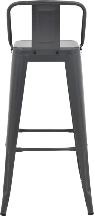 Karrige për bar me mbështetëse Utopia, metal antracit, 42x42x97cm