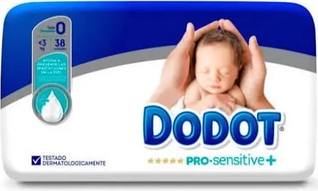 Pelenë për foshnje Dodot Pro Sensitive+ T-0, 38 copë