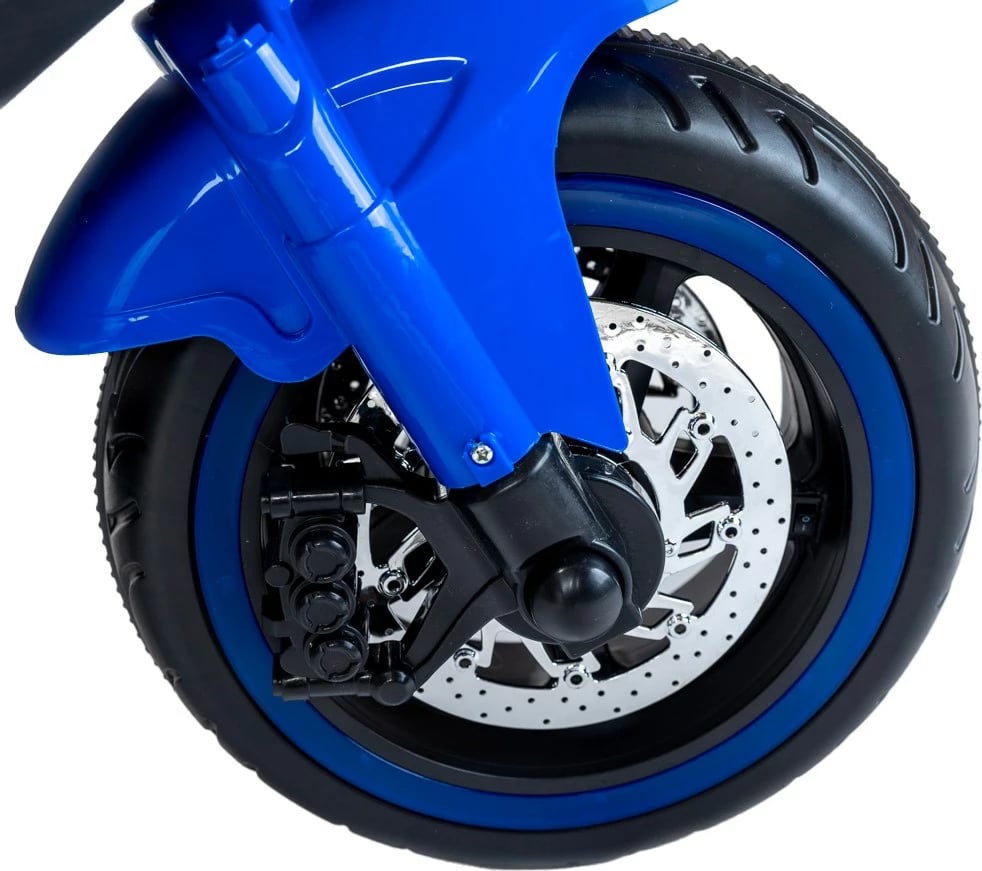 Motoçikletë elektrike për fëmijë, Baby Mix Rare, 6V 7Ah, 2x motor 380, 3 rrota, blu