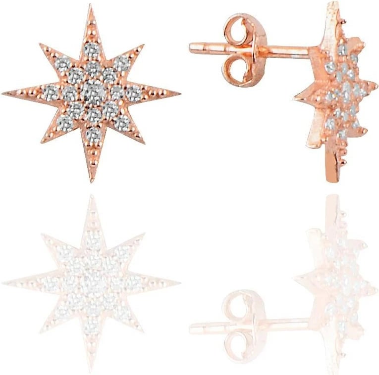 Vathë argjendi, ngjyrë rozë ari, Jumeon, SGTL10182, 12mm