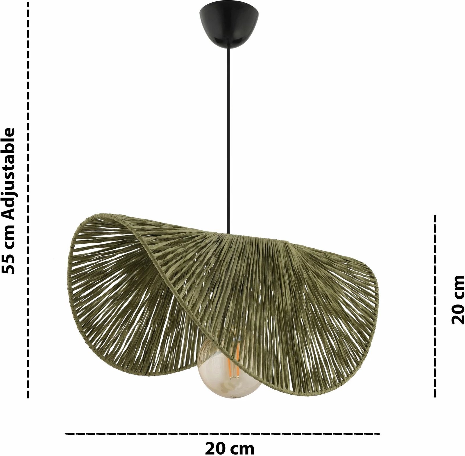 Llambë tavani Opviq Taco, e gjelbër, e zezë