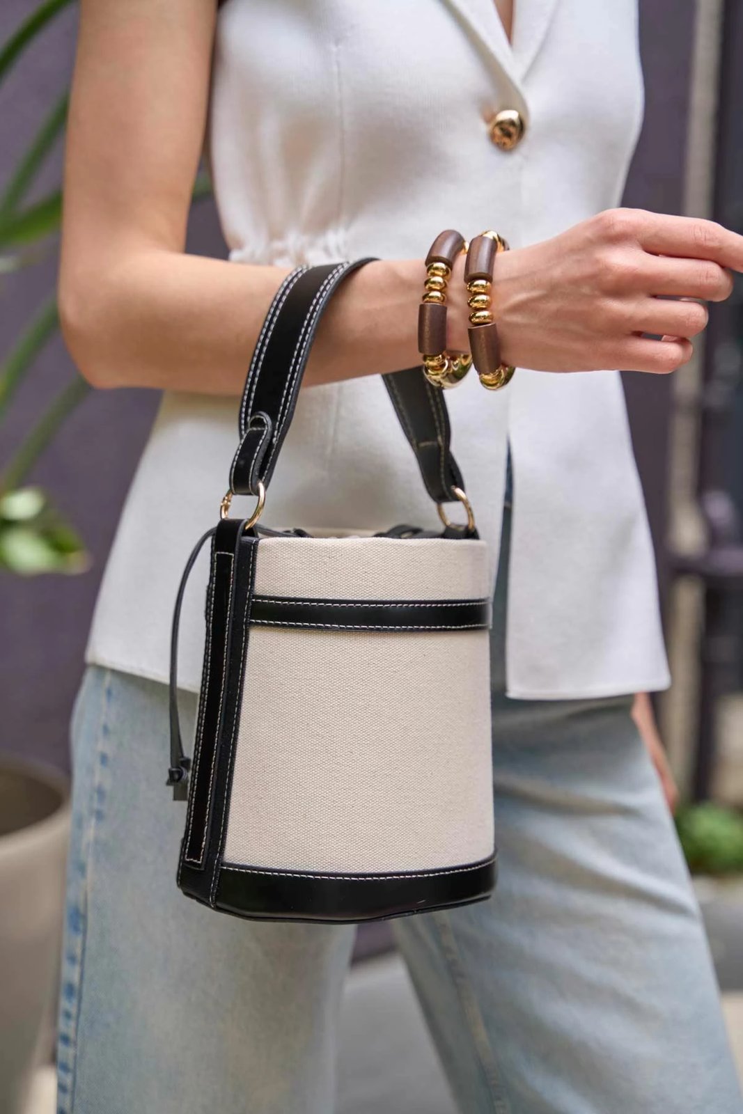 Çantë dore Zoozie Bags, MK1020225SAG10-01, bezhë e zezë