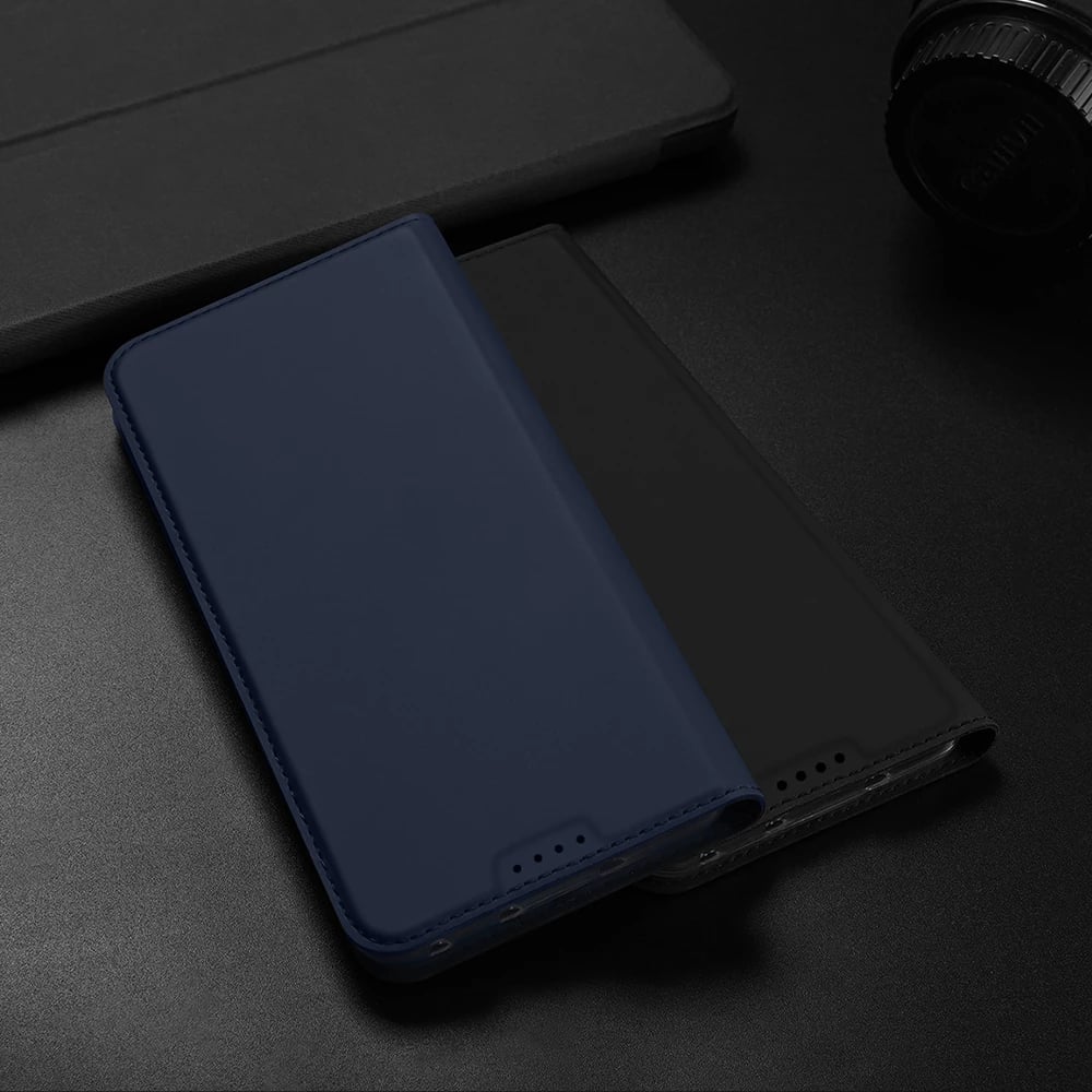 Mbështjellës Dux Ducis Skin Pro për Realme GT Neo 5 / Realme GT3, me kapak, xhep kartelash, funksion standi, e zezë Mbështjellës Dux Ducis Skin Pro për Realme GT Neo 5 / Realme GT3, me kapak, xhep kartelash, funksion standi, e zezë