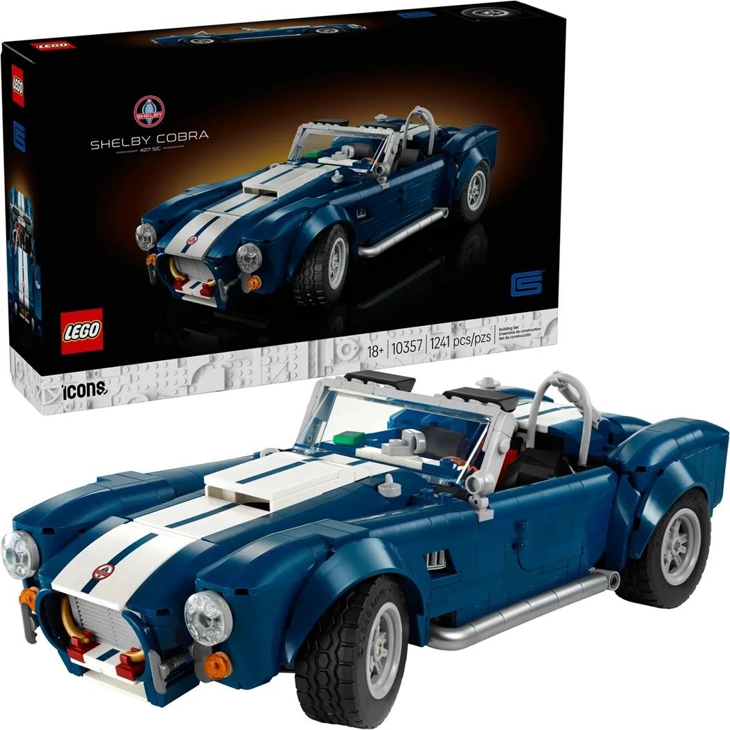 Set LEGO ICONS Shelby Cobra 427 S/C, 10357, për të rritur, Blu