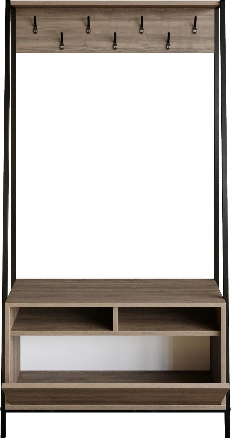 Stendë për korridor Hanah Home, Devin, ngjyrë arre dhe e zezë