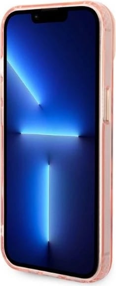 Mbështjellës Guess Gold Outline MagSafe për iPhone 14 Plus 6.7", rozë