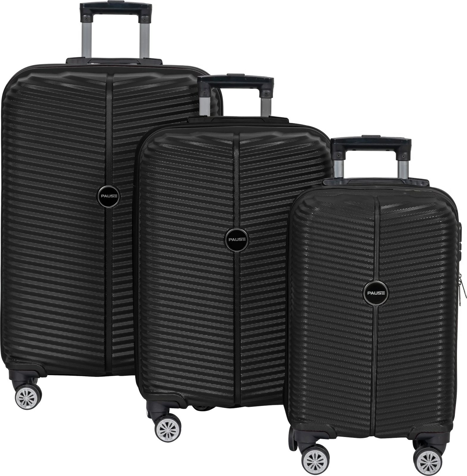 Set valixhesh (3 copë), Zoozie Bags, PS 02, e zezë