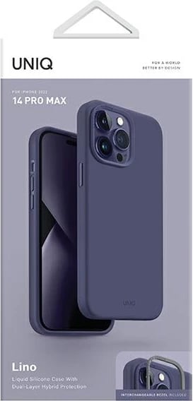 Mbështjellës UNIQ Lino për iPhone 14 Pro Max, Violet