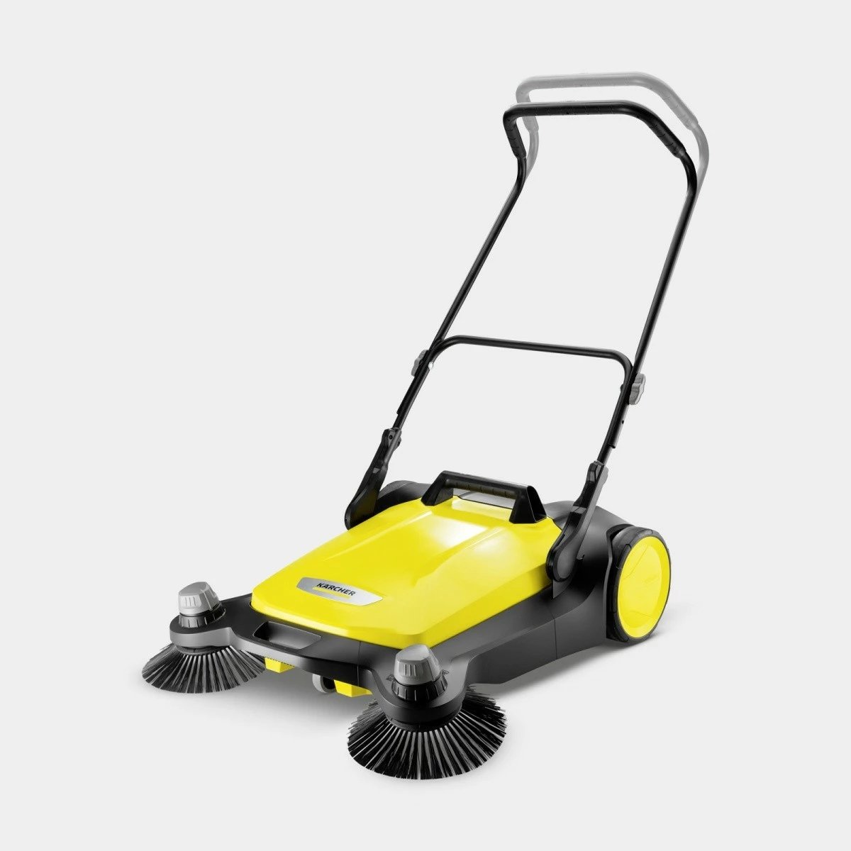 Pastrues me furça manual, Karcher S 6 Twin 1.766-460.0, gjerësi 860 mm, depozitë 38 L, 3000 m²/h, zi/verdhë, set 2 furça anësore