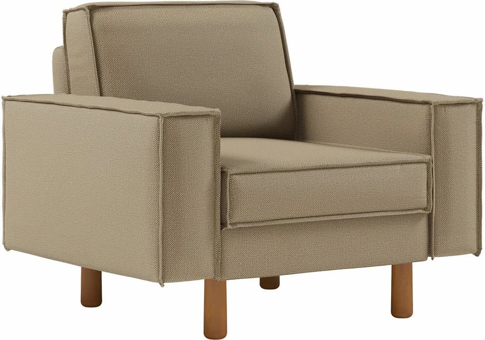 Karrige një vendëshe Atelier del Sofa, ngjyrë beach dhe walnut, Sparrow 1