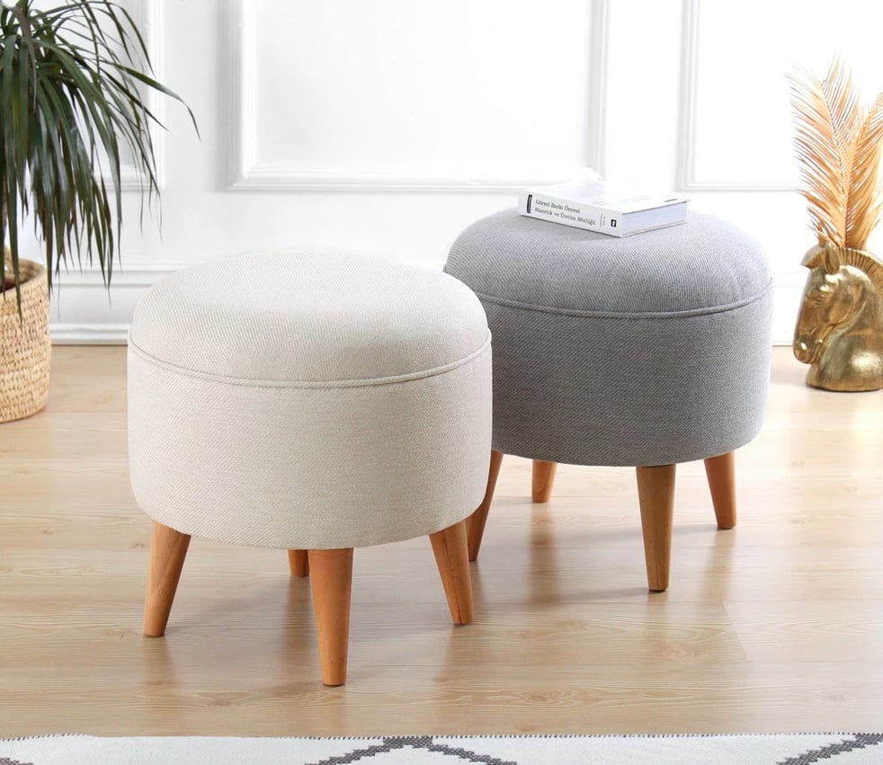 Puf Bohemian, krem, Moouv 7092