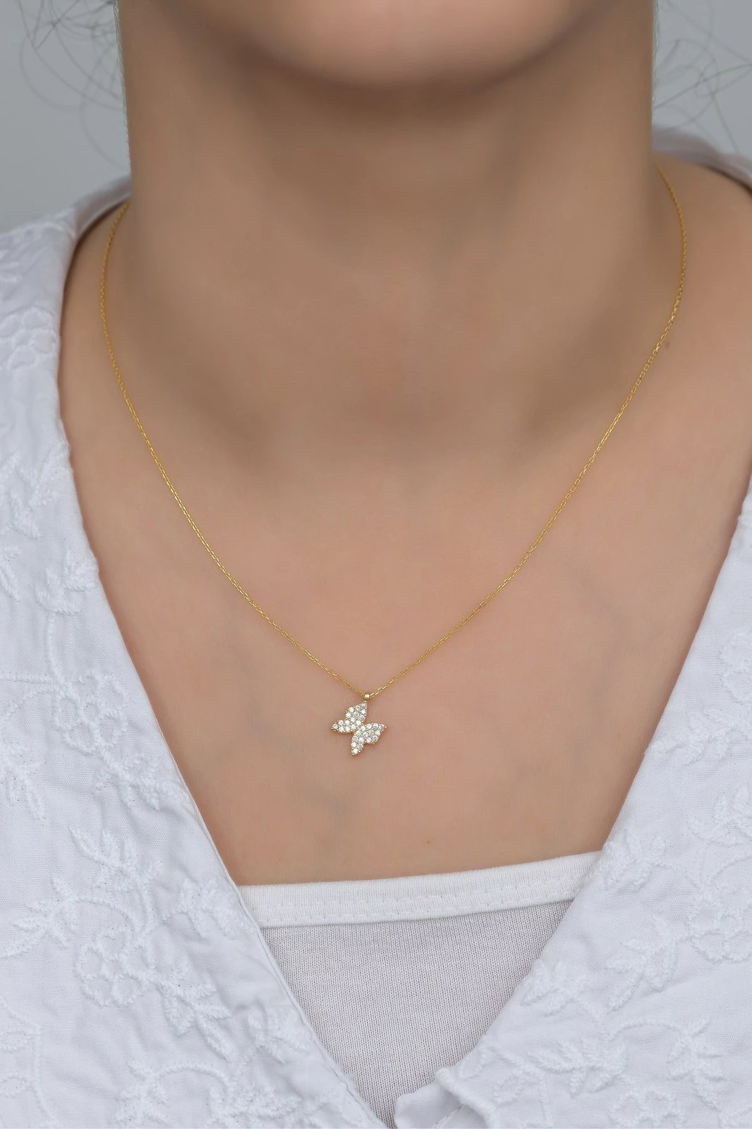 Qafore argjendi ngjyrë ari me gurë zirkoni, Jumeon, NRZ99322