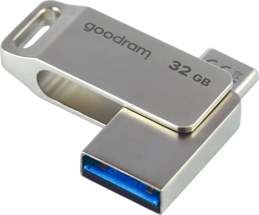 USB flash drive Goodram ODA3, 32GB, USB 3.2, USB-A/USB-C, Argjend