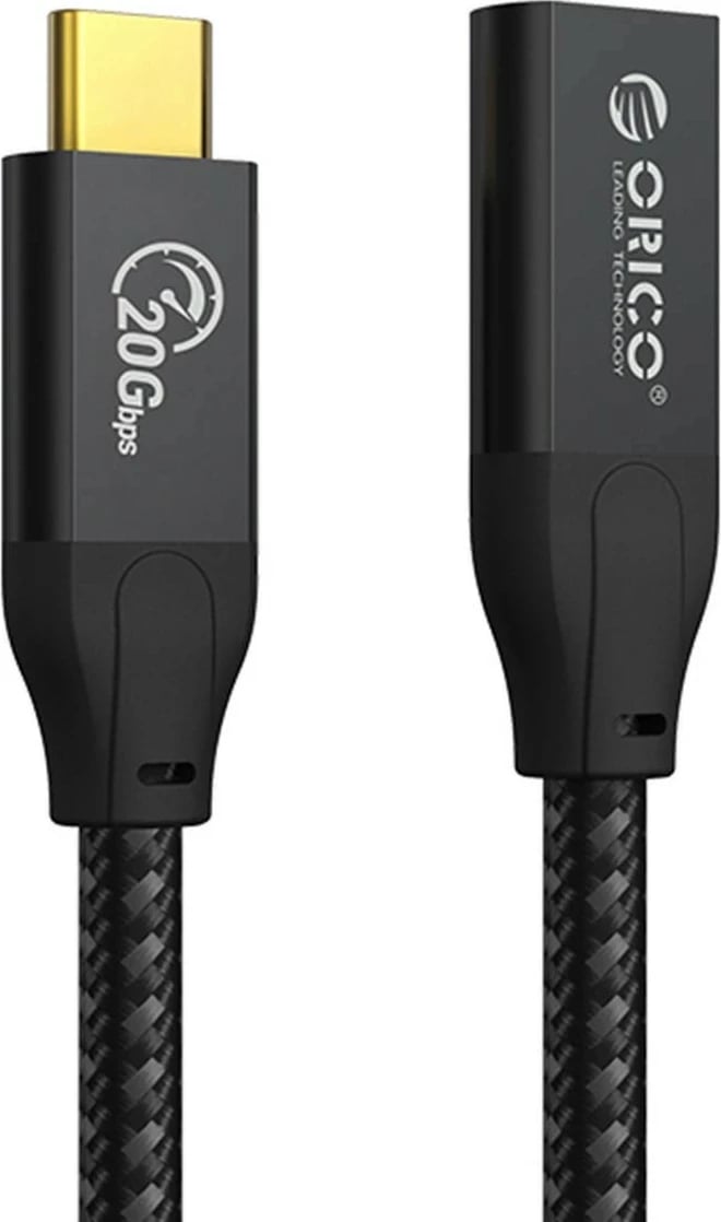 Kabëll zgjatues USB-C Orico 3.2, 20Gbps, 4K, 100W, 1m, zi