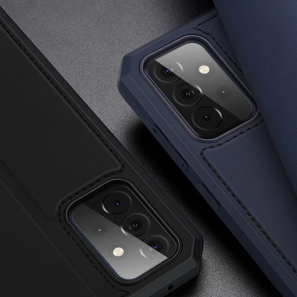 Mbështjellës Dux Ducis Skin X për Samsung Galaxy A72, me kapak, i zi