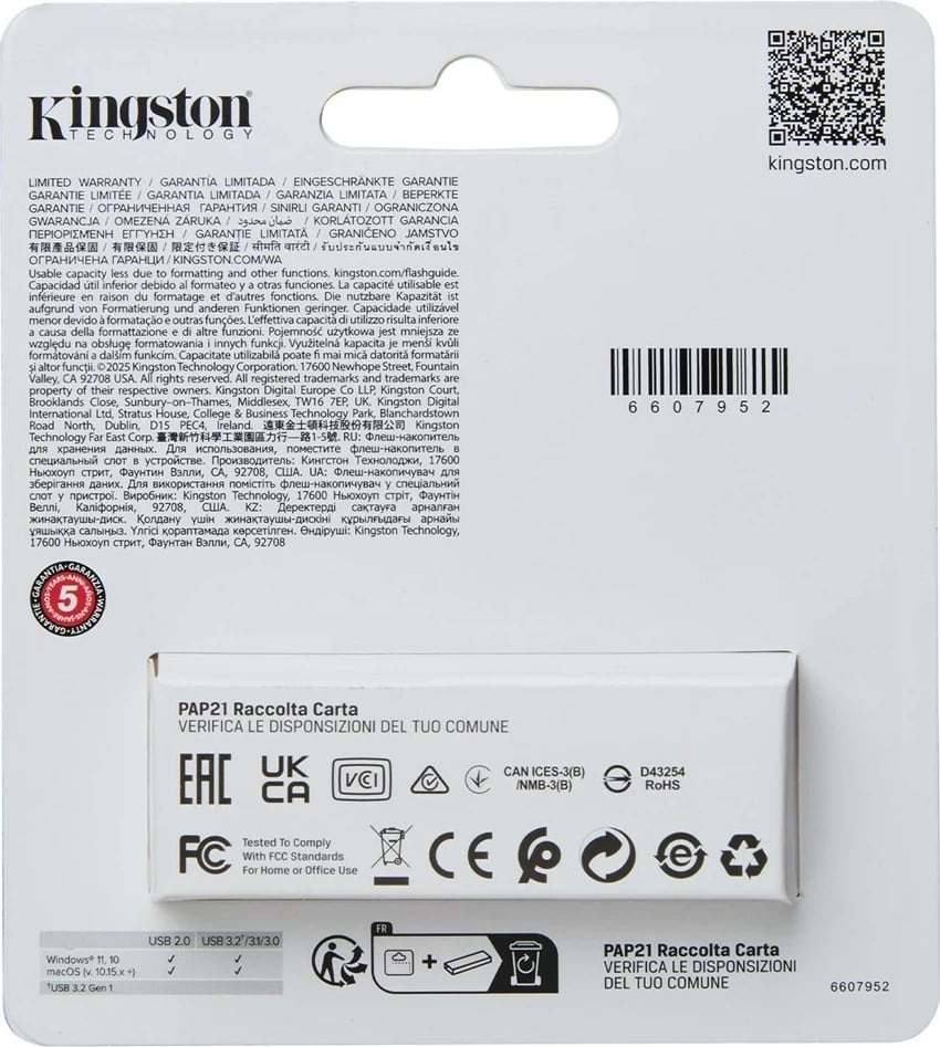 USB Kingston DataTraveler Exodia S 256GB, USB 3.2, zi/portokalli