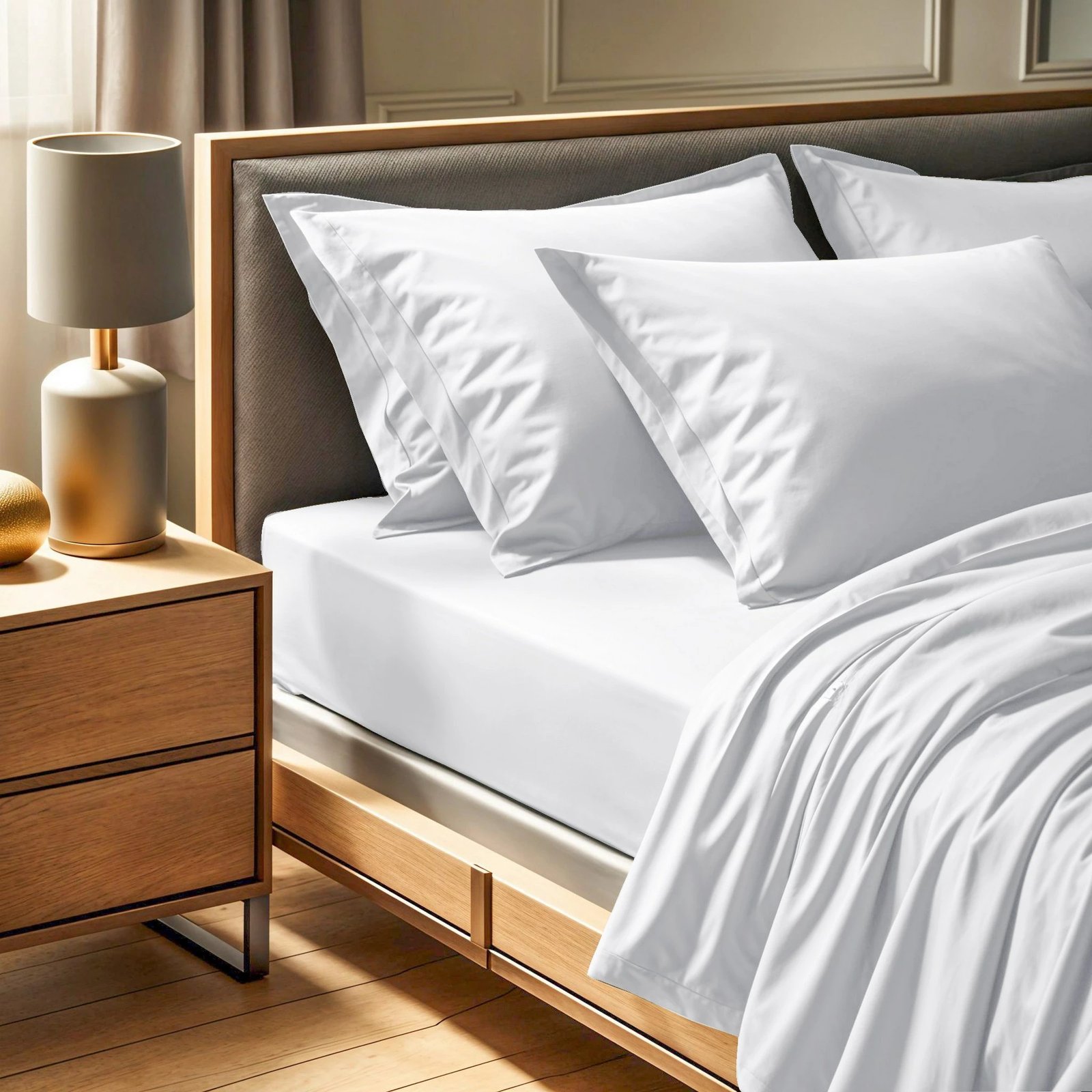 Çarçaf i shtrirë njëpersonësh Ranforce, ngjyrë e bardhë, L'essentiel