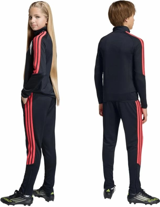 Pantallona sportive për fëmijë adidas, të zeza e të kuqe