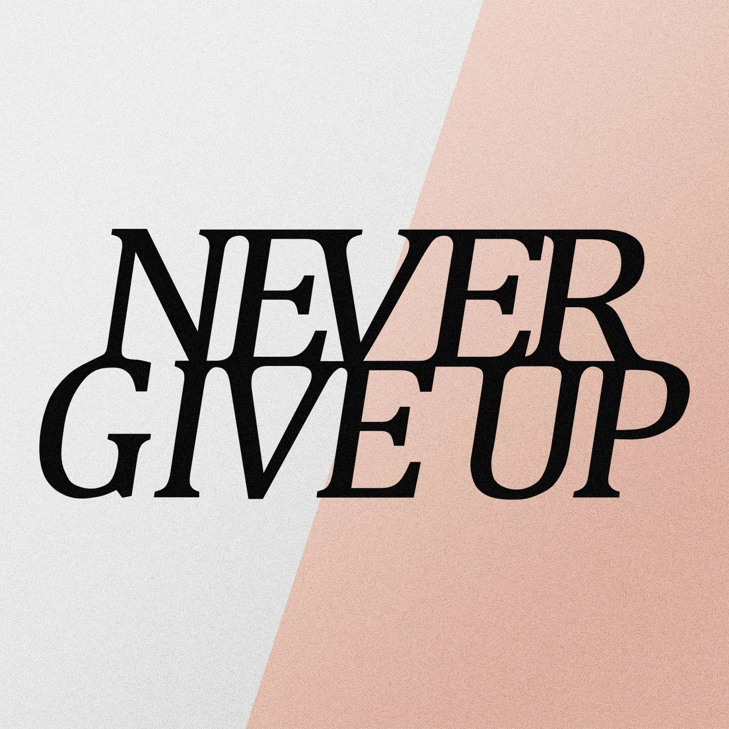 Aksesor dekorativ metalik për mur, Wallity, Never Give Up, ngjyrë e zezë, 50x20cm