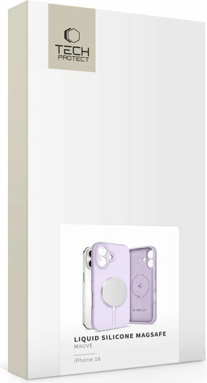 Mbështjellës Tech-Protect Liquid Silicone MagSafe për iPhone 16, Violet