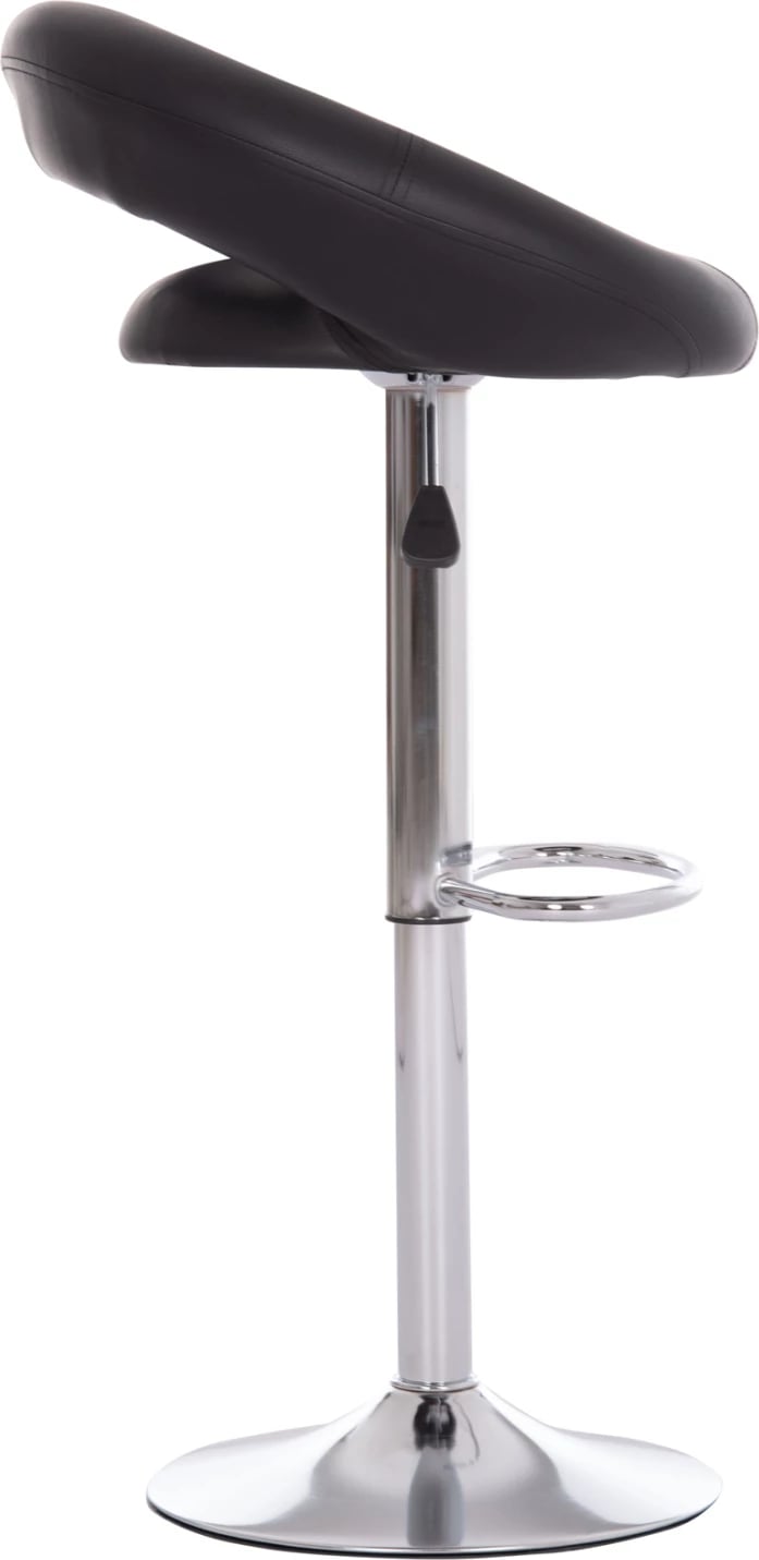 Karrige për bar REA, rrotulluese, lëkurë PU e zezë, me sustë, 54x47x96cm, set prej 2 copësh