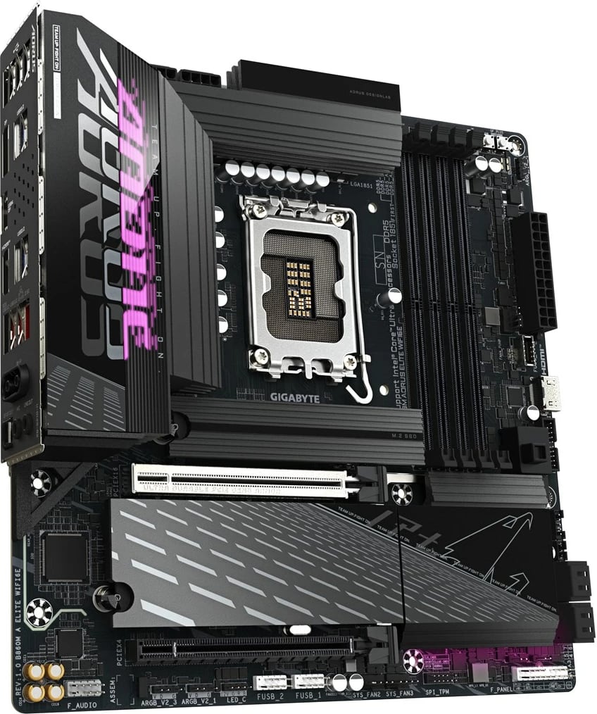 Pllakë amë Gigabyte, B860M AORUS ELITE WIFI6E, Intel Core Ultra Series, 12+1+2+1 Phases VRM, WiFi 6E