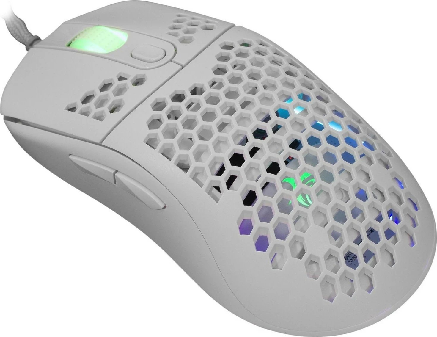 Maus gaming White Shark GM-5007 Galahad, 7200 DPI, RGB, i bardhë