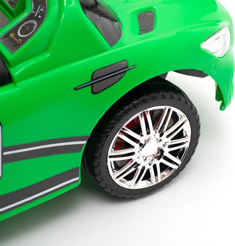 Auto lodër ride-on, Baby Mix, Racer, me panel zëri, 12m+, ngarkesa 25 kg, jeshile