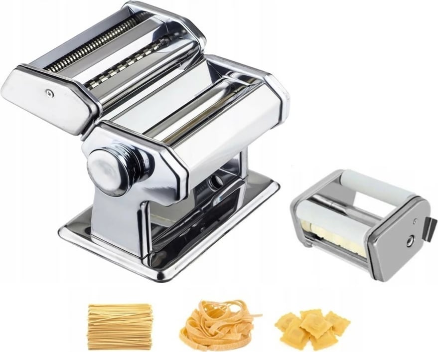 Makineri për makarona/lasagne/ravioli 3-në-1, Feel-Maestro MR-1679R, inoks, 9 nivele trashësie, gjerësi 14.5 cm, ngjyrë çelik