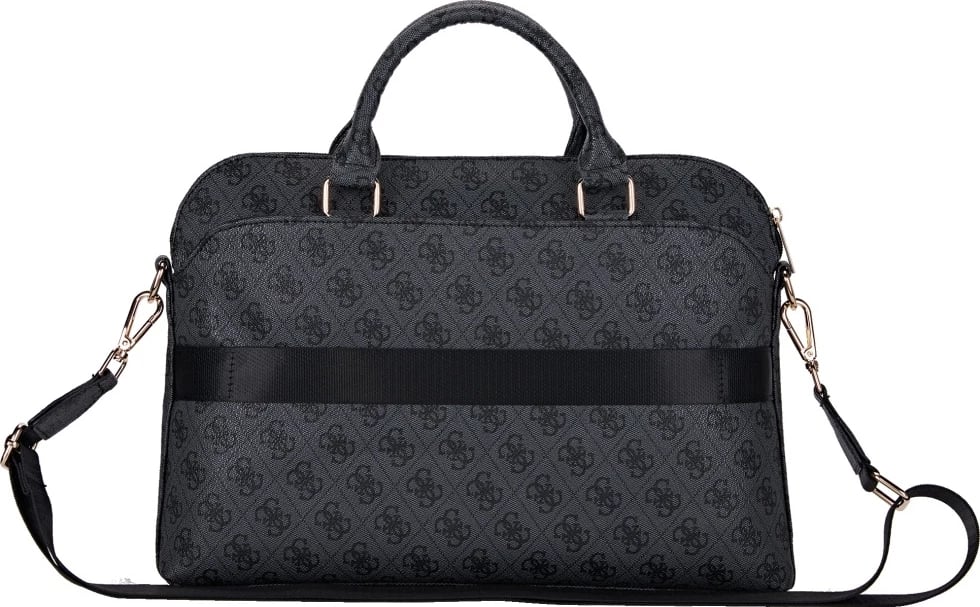 Çantë laptopi Guess 4G Zipper Pocket Triangle Logo, 15", e zezë