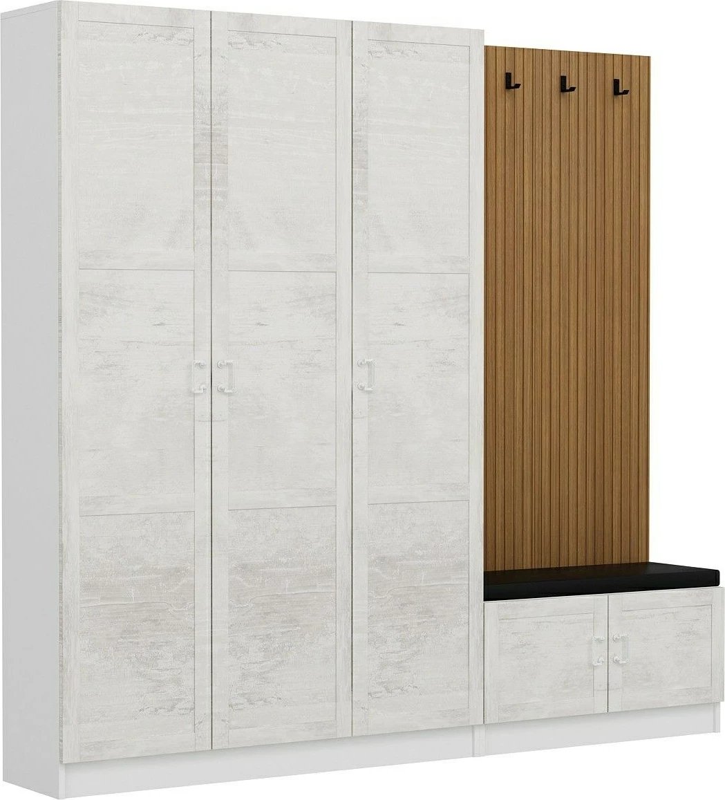 Stendë korridori Skye Decor, Noah, e bardhë, 225x210x35cm