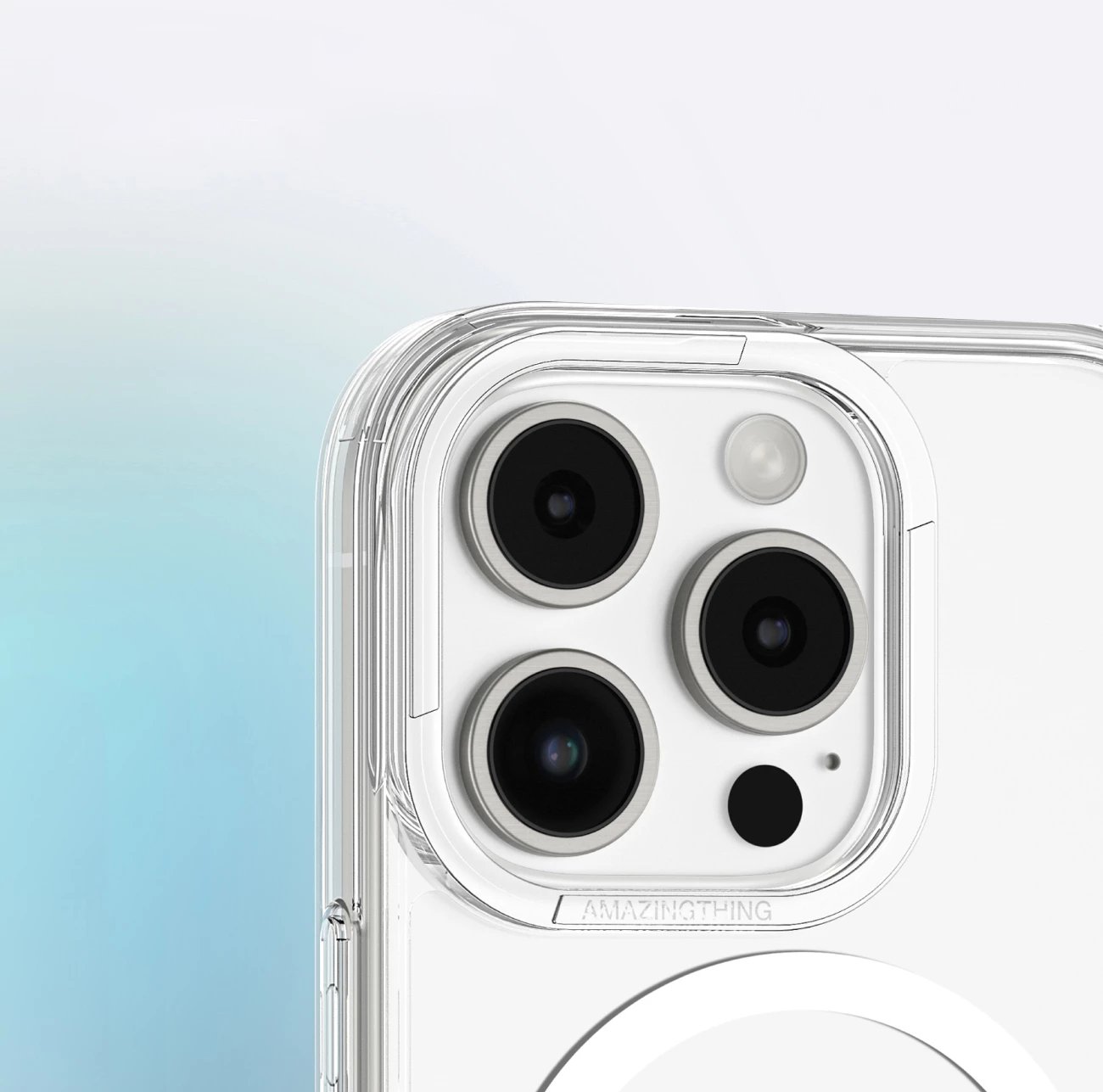 Mbështjellës AmazingThing Minimal Mag Case me unazë magnetike për iPhone 16 Pro Max, Transparent