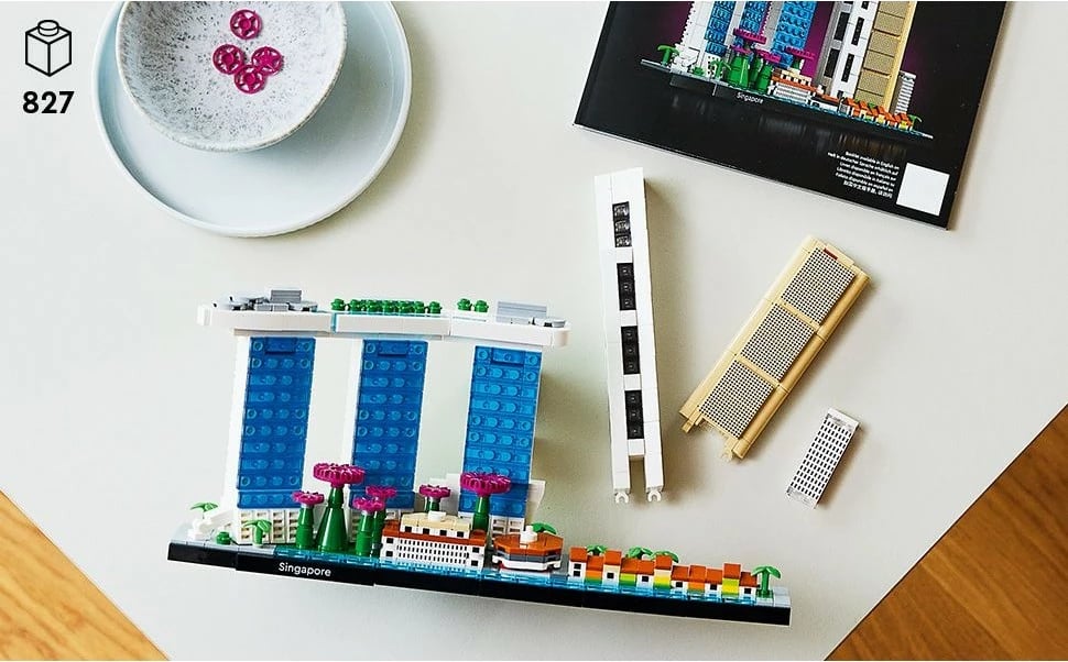 Set ndërtimi LEGO Architecture 21057 Singapur, 827 pjesë, multikolor