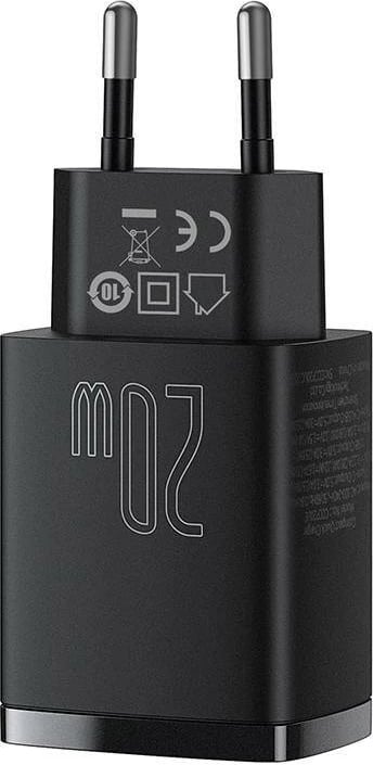 Karikues i shpejtë Baseus Compact, CCXJ-B01, 20W, USB/USB-C, zi Karikues i shpejtë Baseus Compact, CCXJ-B01, 20W, USB/USB-C, zi