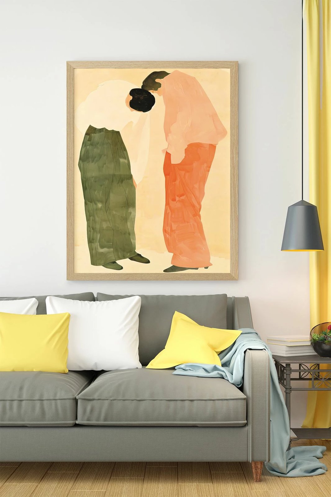 Pikturë dekorative me kornizë, Wallity, Lmnmdl1, shumëngjyrëshe, 33x48cm