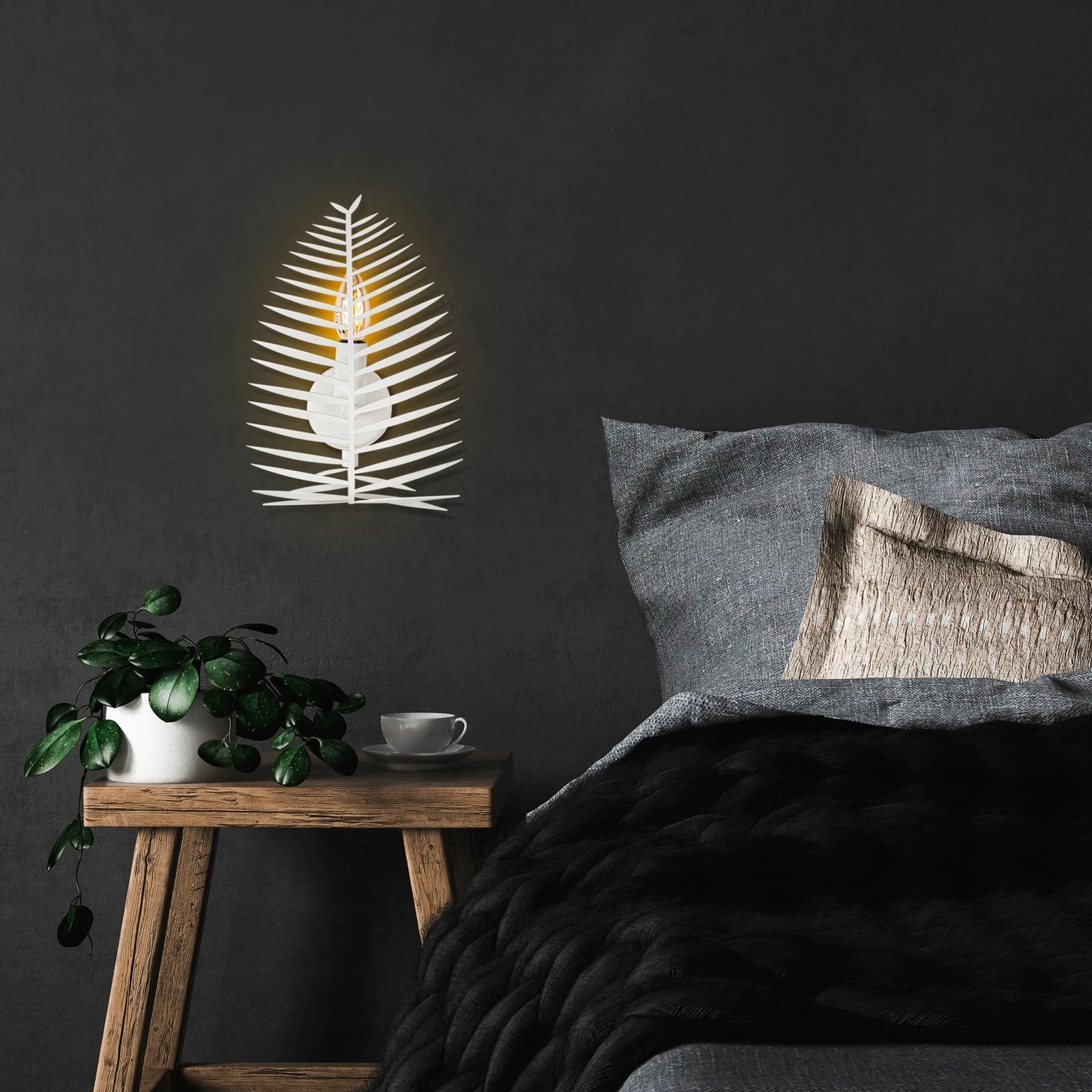 Llambë muri Opviq, Leaf - 15323, ngjyrë e bardhë Llambë muri Opviq, Leaf - 15323, ngjyrë e bardhë