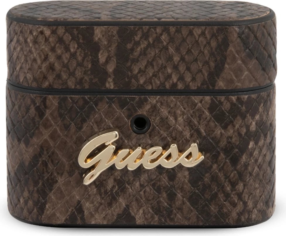 Mbështjellës Guess GUACAPPUSNSMLBR për AirPods Pro, Python Collection, kafe