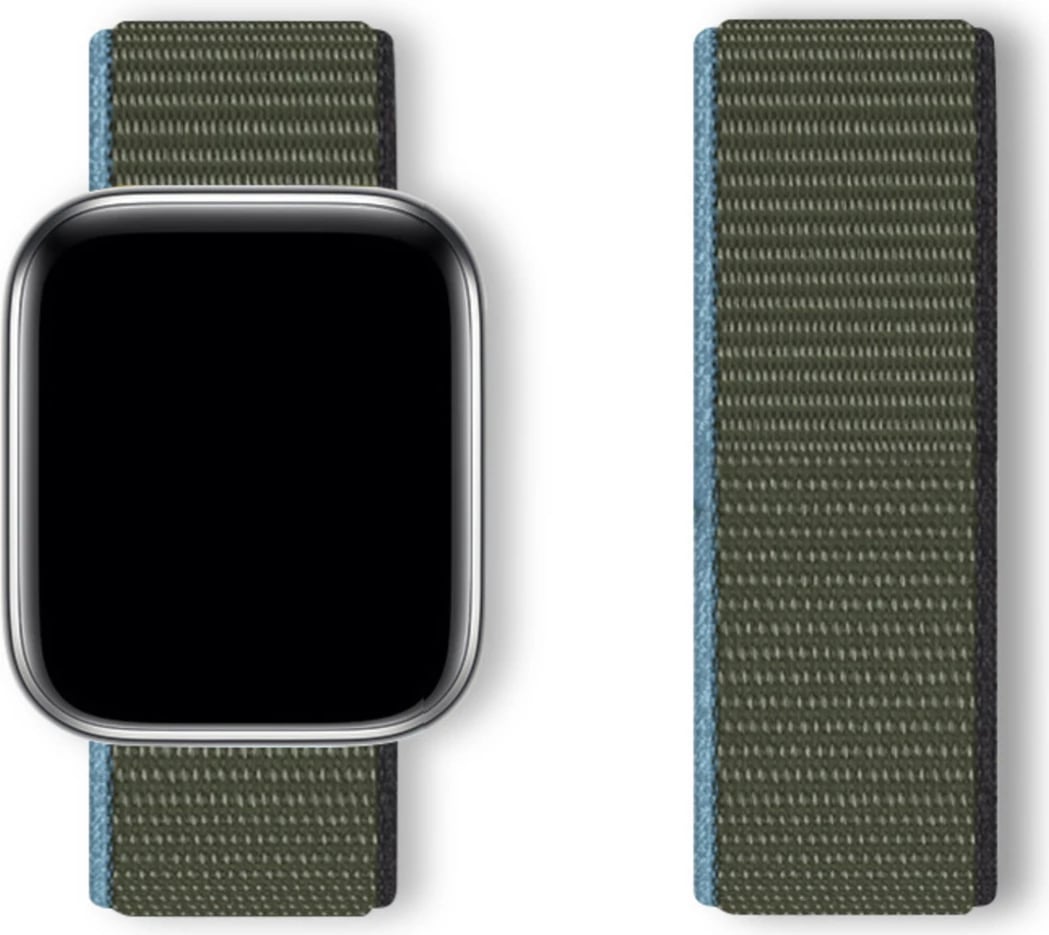 Rrip sportiv për Apple Watch Hurtel Sport Loop, najlon, i gjelbër, 42/44/45/46/49 mm