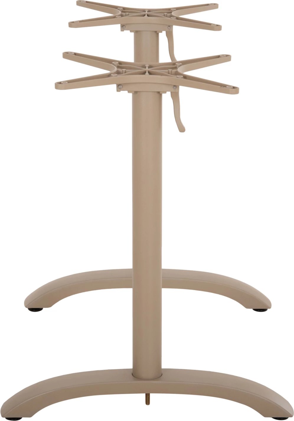 Bazë tavoline me 2 kolona, krosat palosëse, alumin, ngjyrë kapuçino, FH468.25, 78x59.5x73cm