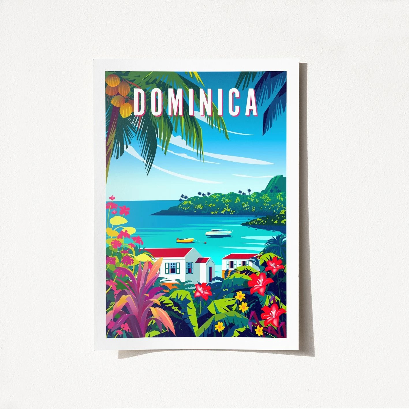 Poster A3, Dominica, shumëngjyrësh, 29.7x42cm