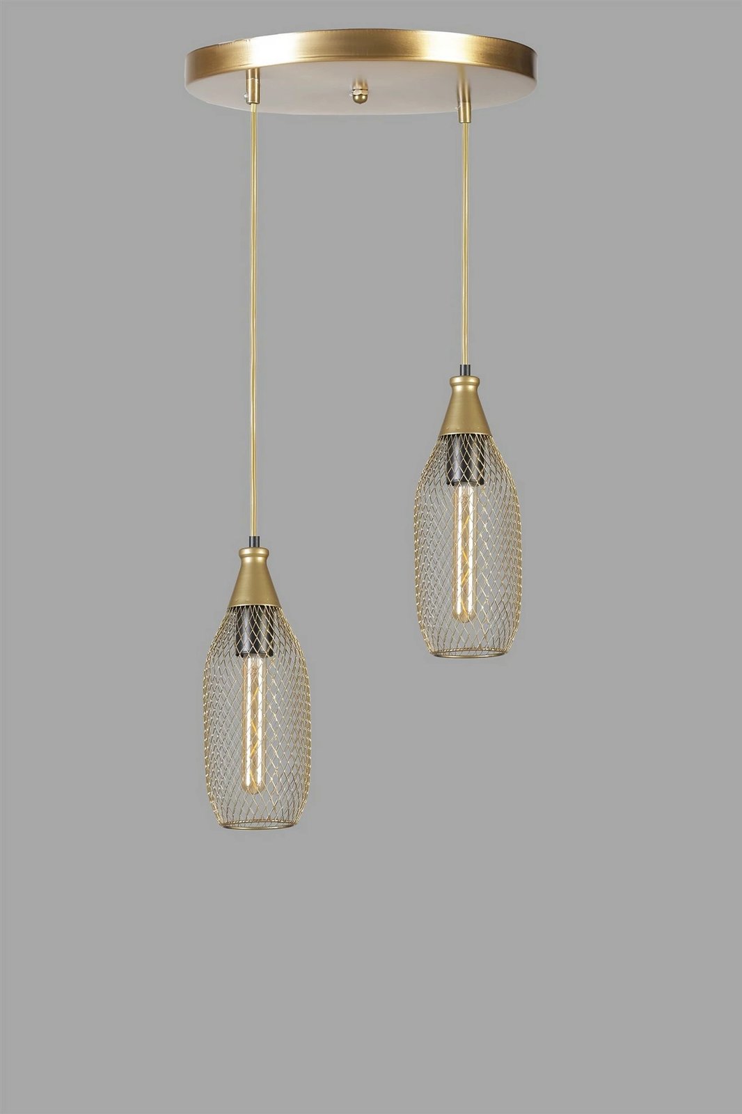 Llambë tavani Opviq, Rio 2, metal i artë, lartësi e rregullueshme