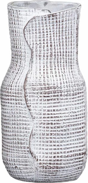 Vazo VEIL, alumin, e bardhë-kafe e errët, 13x13x25.5cm