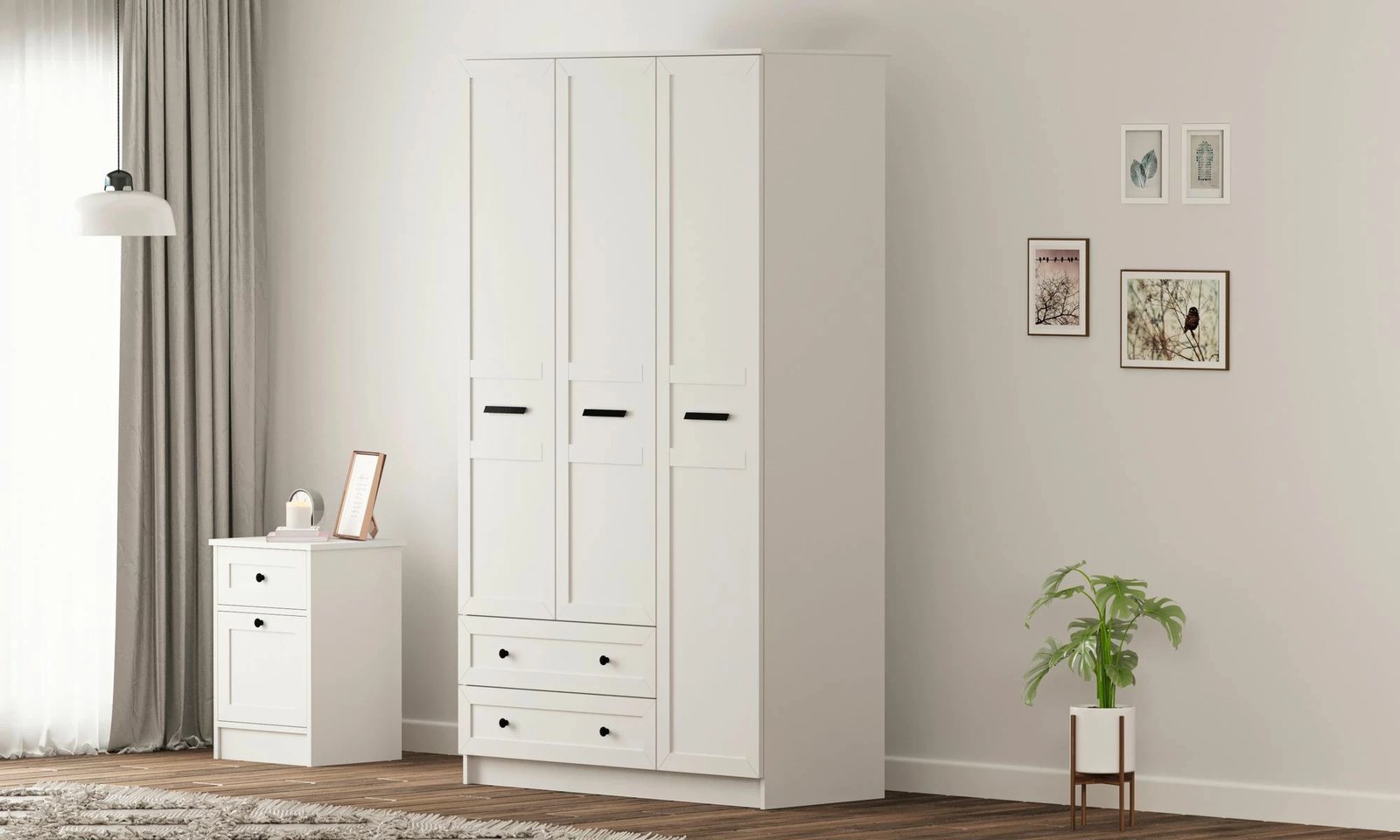 Dollap Skye Decor, ngjyrë e bardhë mat, RB-168-01-003