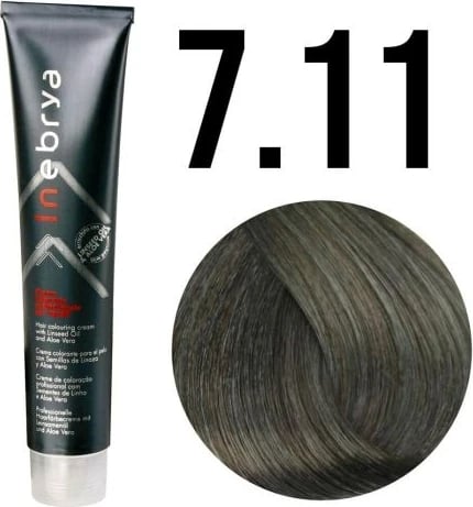 Ngjyrë për flokë Inebrya 7/11 Bionde intensive, Hiri, 100 ml